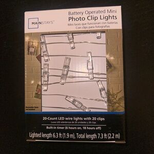 Mainstays Battery Operated Mini Photo Clip Lights
